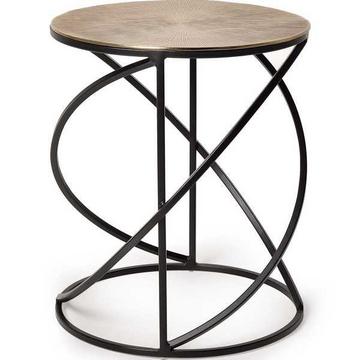 Table d'appoint Erendira Bronze ronde 45x45