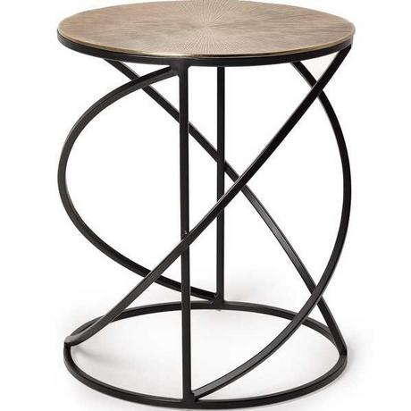 mutoni Table d'appoint Erendira Bronze ronde 45x45  