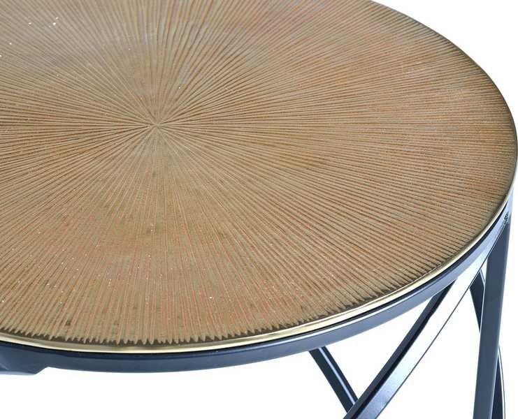 mutoni Table d'appoint Erendira Bronze ronde 45x45  