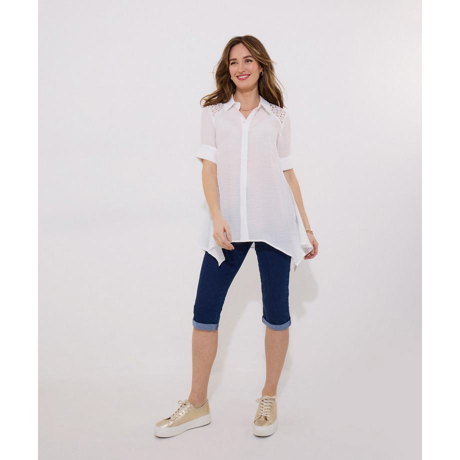 Joe Browns Bluse mit Zipfelsaum und Spitzendetail  