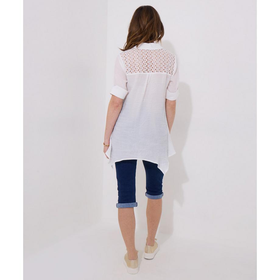 Joe Browns Bluse mit Zipfelsaum und Spitzendetail  