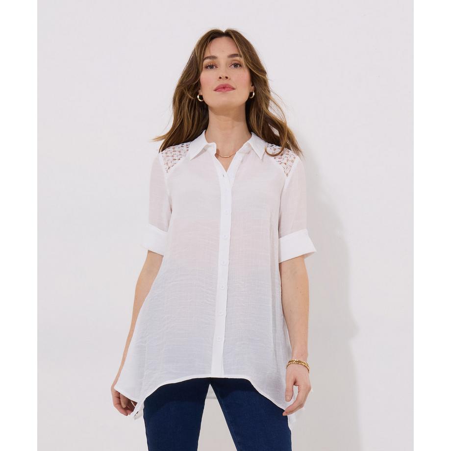 Joe Browns Bluse mit Zipfelsaum und Spitzendetail  