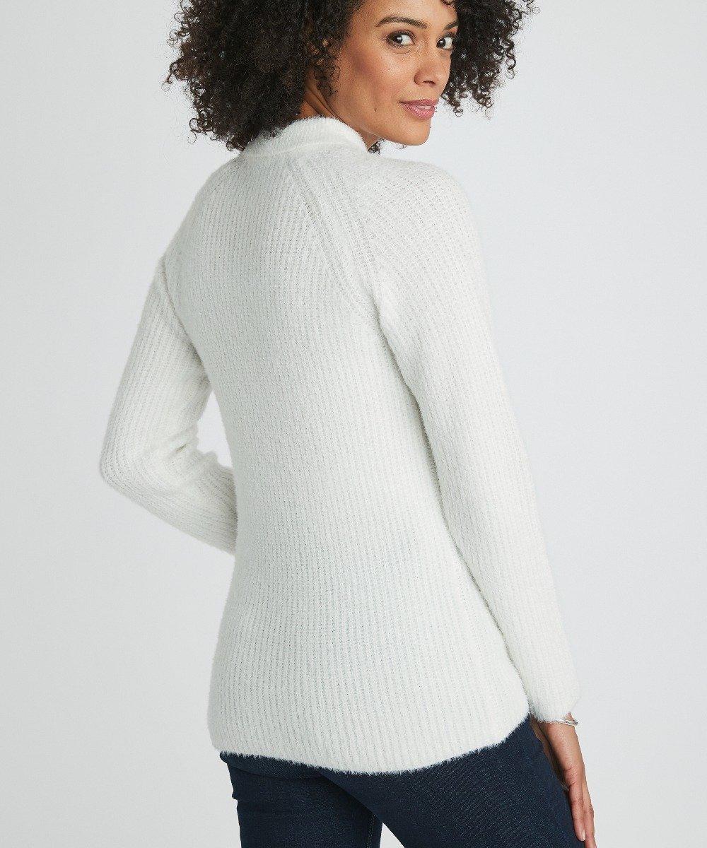 Damart  Pullover aus umweltfreundlichem Fransenstrick mit Polokragen. 