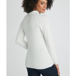 Damart  Pullover aus umweltfreundlichem Fransenstrick mit Polokragen. 