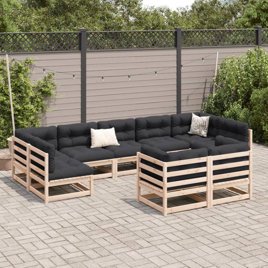 VidaXL set divano da giardino Legno di pino  