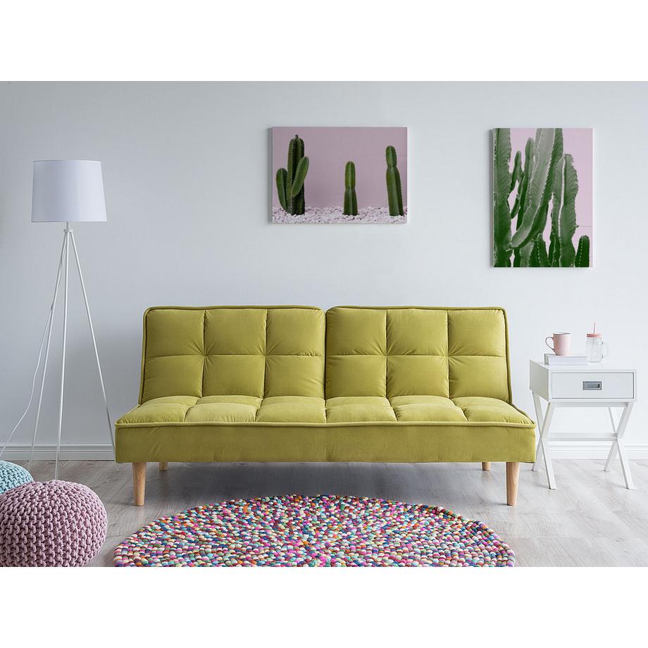 Beliani Canapé-lit en Tissu Traditionnel SILJAN  