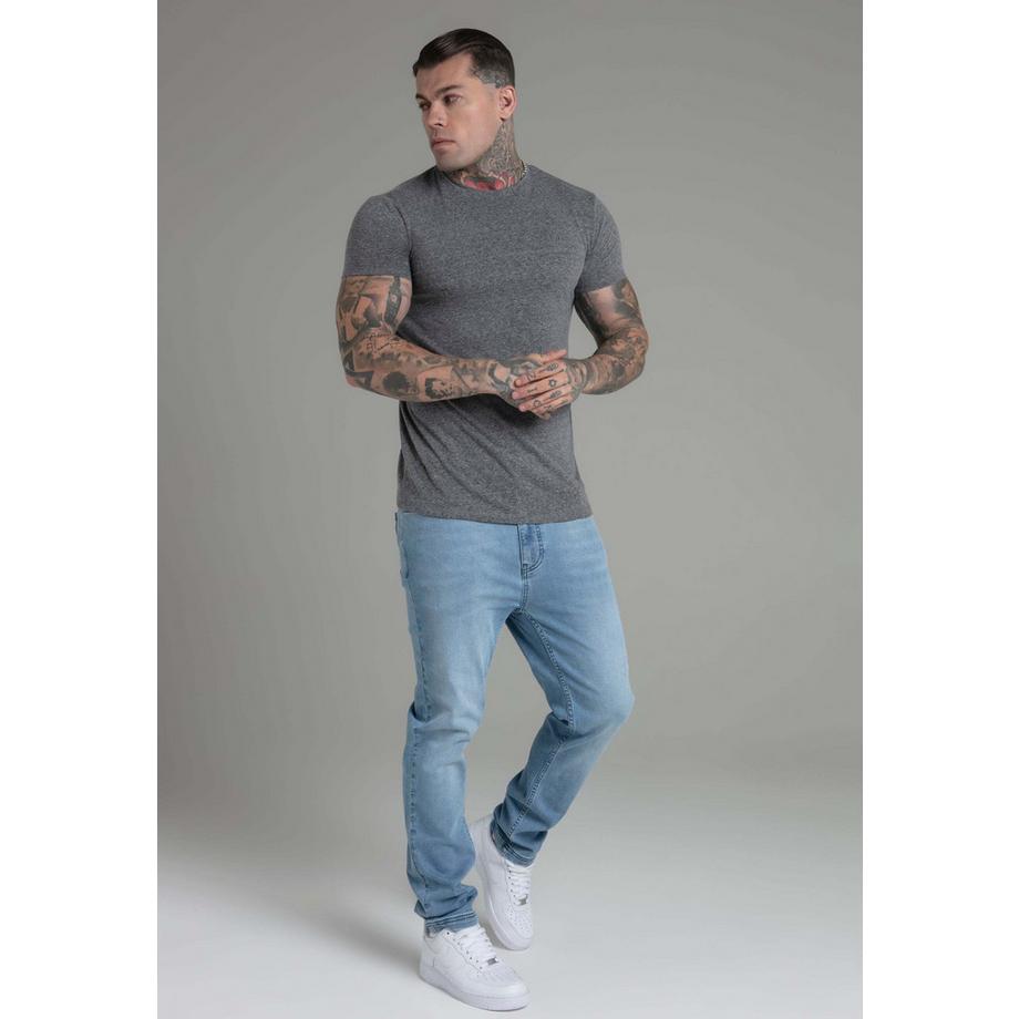 Sik Silk Marl T-Shirt Dark Grey  