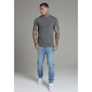 Sik Silk  T-shirt Marl T-Shirt in Dark Grey 