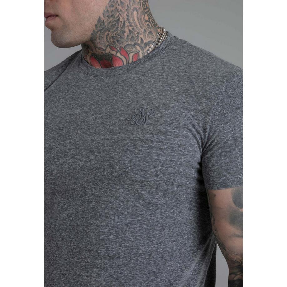 Sik Silk Marl T-Shirt Dark Grey  