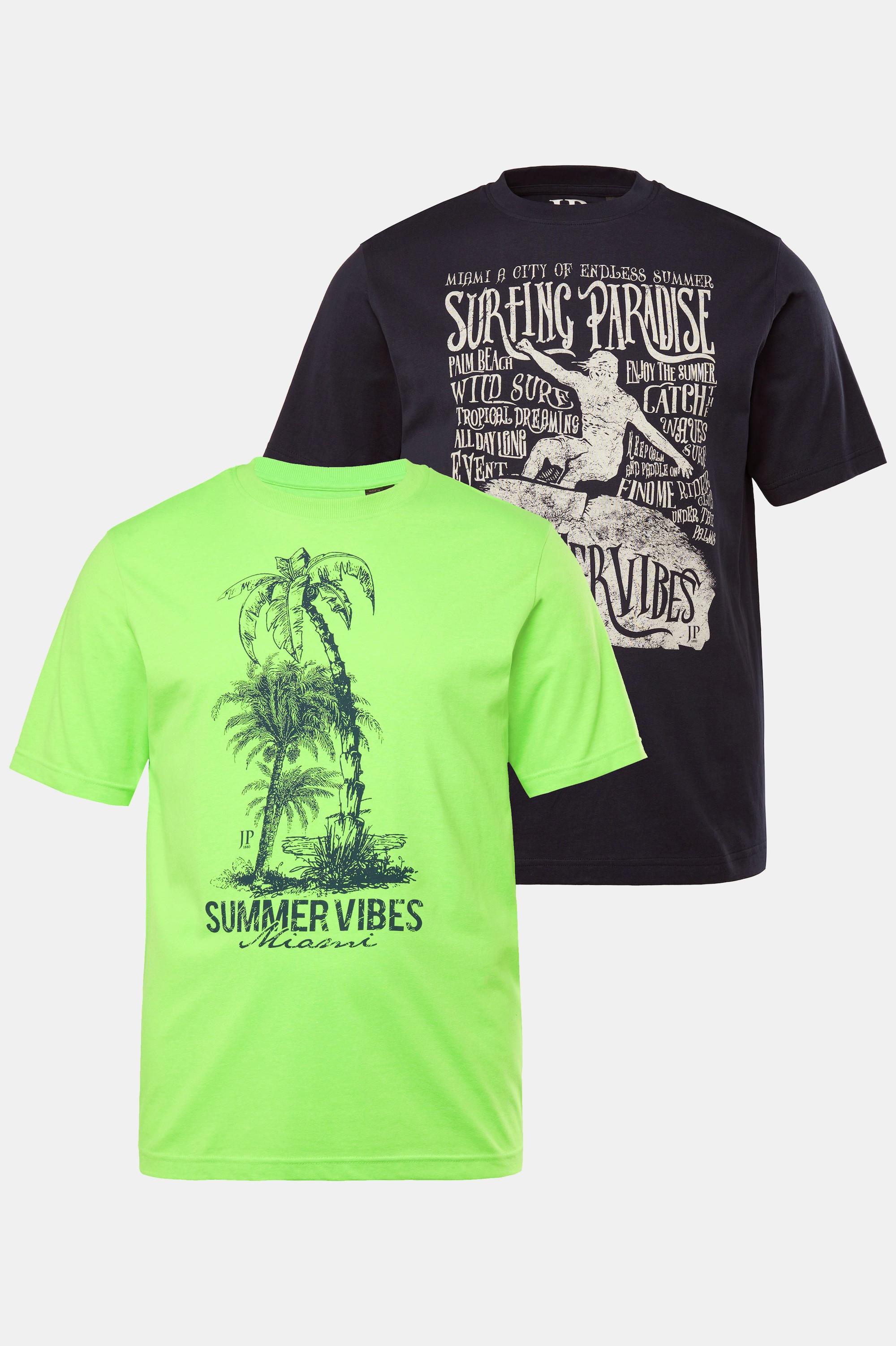 JP1880 T-shirts Lot de 2 Manches Courtes Imprimé Poitrine  