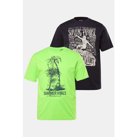 JP1880 T-shirts Lot de 2 Manches Courtes Imprimé Poitrine  
