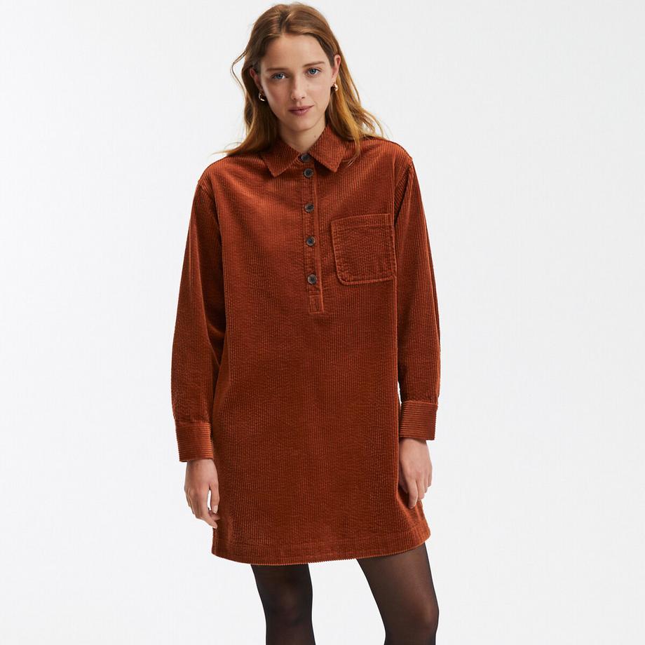 La Redoute Collections Signature Albane Abito Corto in Velluto a Coste  