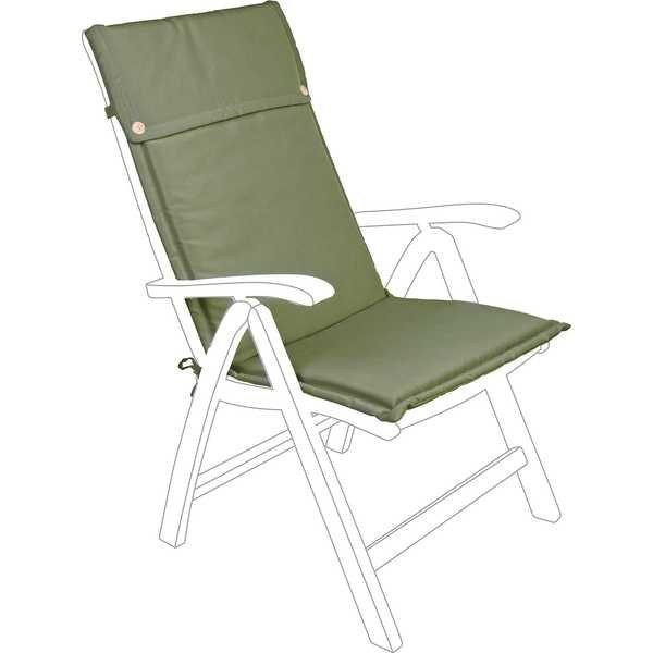 mutoni Cuscino da giardino in olefina verde schienale alto 50x120  