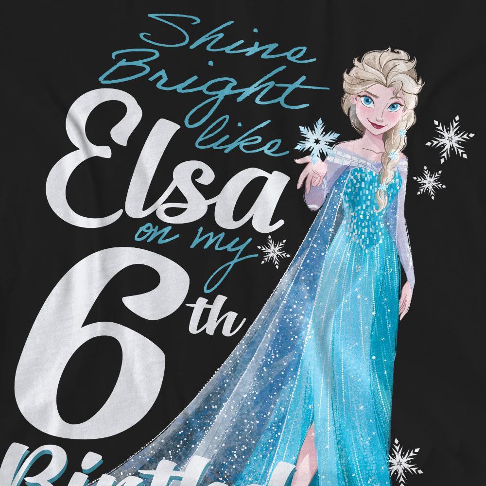FROZEN Bright Like Elsa 6ème Anniversaire T-Shirt  