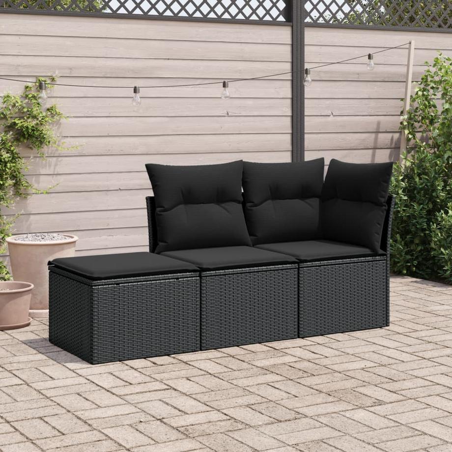 VidaXL set divano da giardino Polirattan  