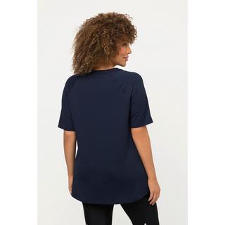 Ulla Popken  T-Shirt, UV-Schutz 40+, V-Ausschnitt, Halbarm, recycelt 