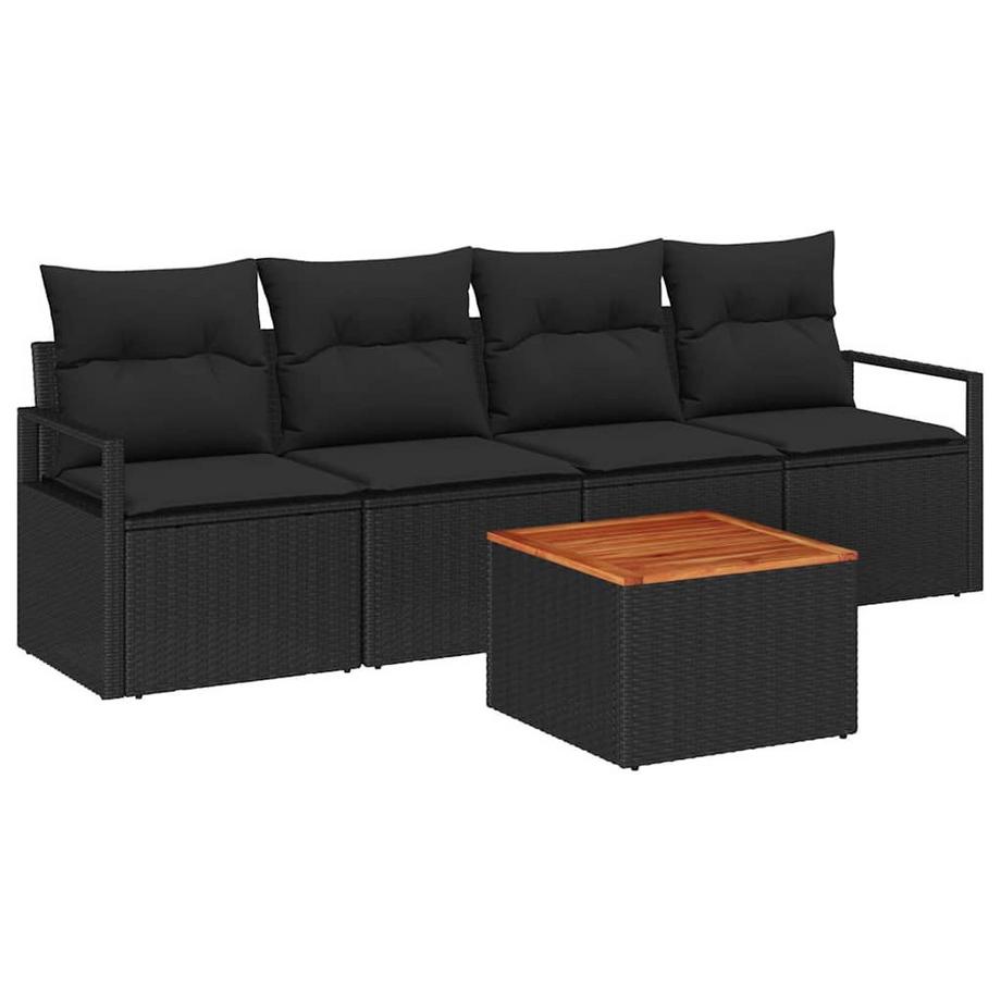 Ensemble de canapé de jardin poly rattan