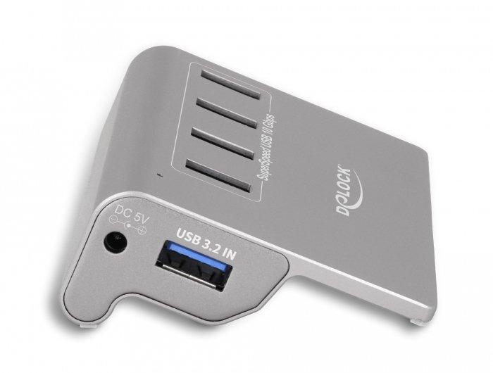 DeLock  64181 hub & concentrateur USB 3.2 Gen 2 (3.1 Gen 2) Type-A 10000 Mbit/s Gris 