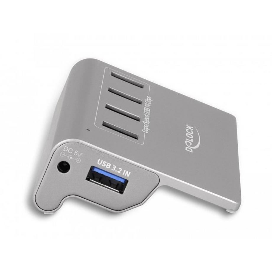 DeLock  64181 hub & concentrateur USB 3.2 Gen 2 (3.1 Gen 2) Type-A 10000 Mbit/s Gris 