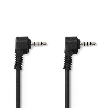 Audio-Video-Kabel | 3,5 mm Stecker | 3,5 mm Stecker | Vernickelt | 1,00 m | Rund | PVC | Schwarz