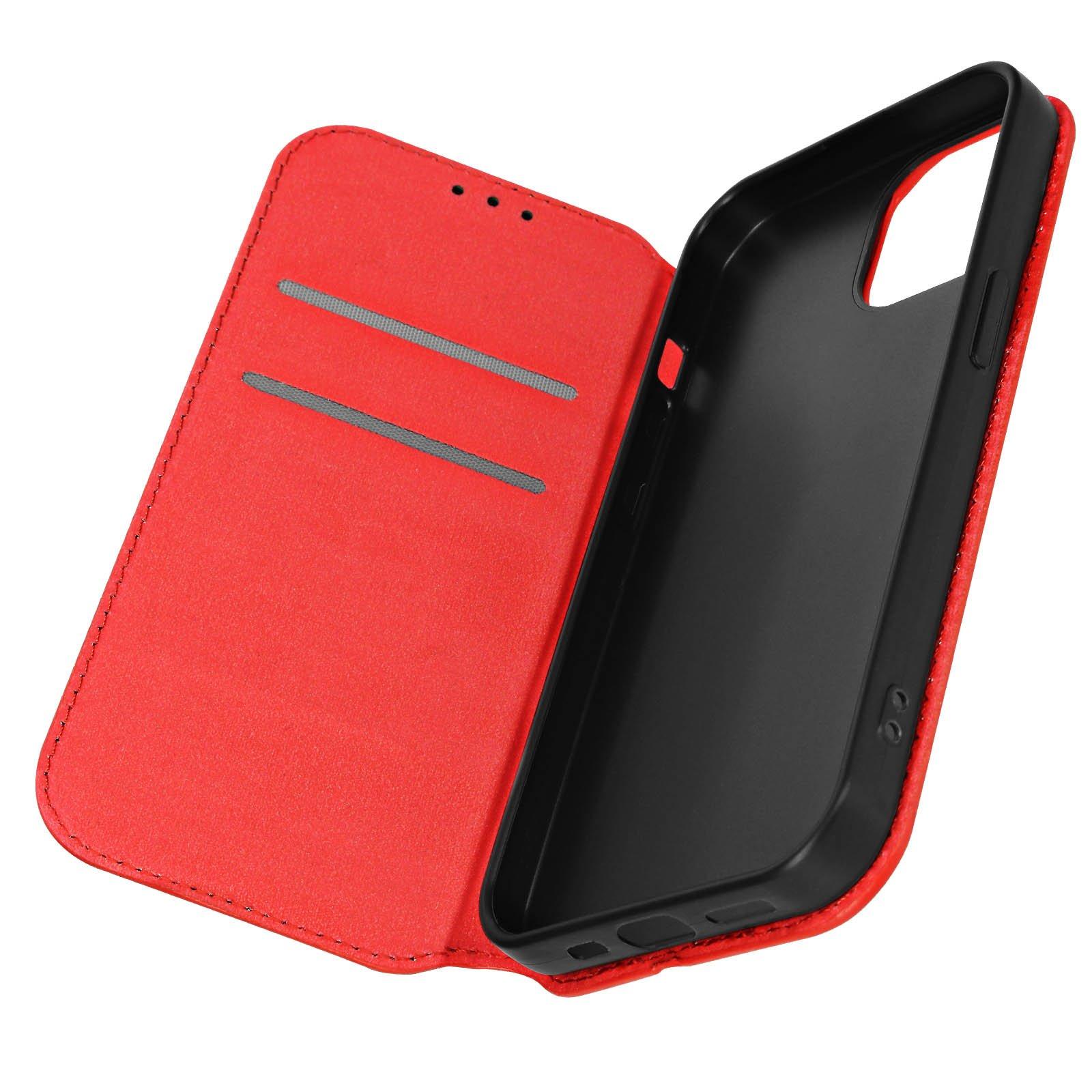 Avizar  Custodia folio per iPhone 15 Pro rossa 