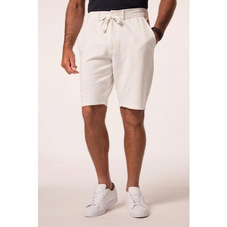 JP1880 Seersucker Bermuda Shorts mit Knopf und Reissverschlussbund  