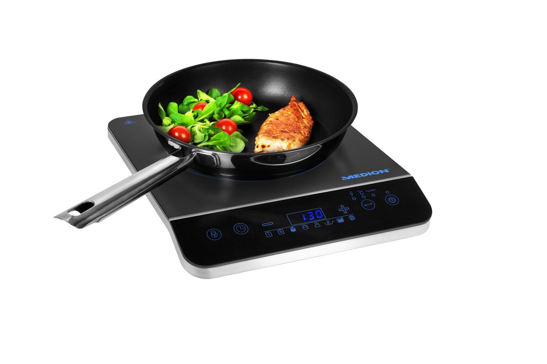 Medion MEDION Plaque de cuisson induction - MD 17595 - 1 Zone - Jusqu'à 240°C - 10 niveaux de puissance - Programmes automatiques - Noir  
