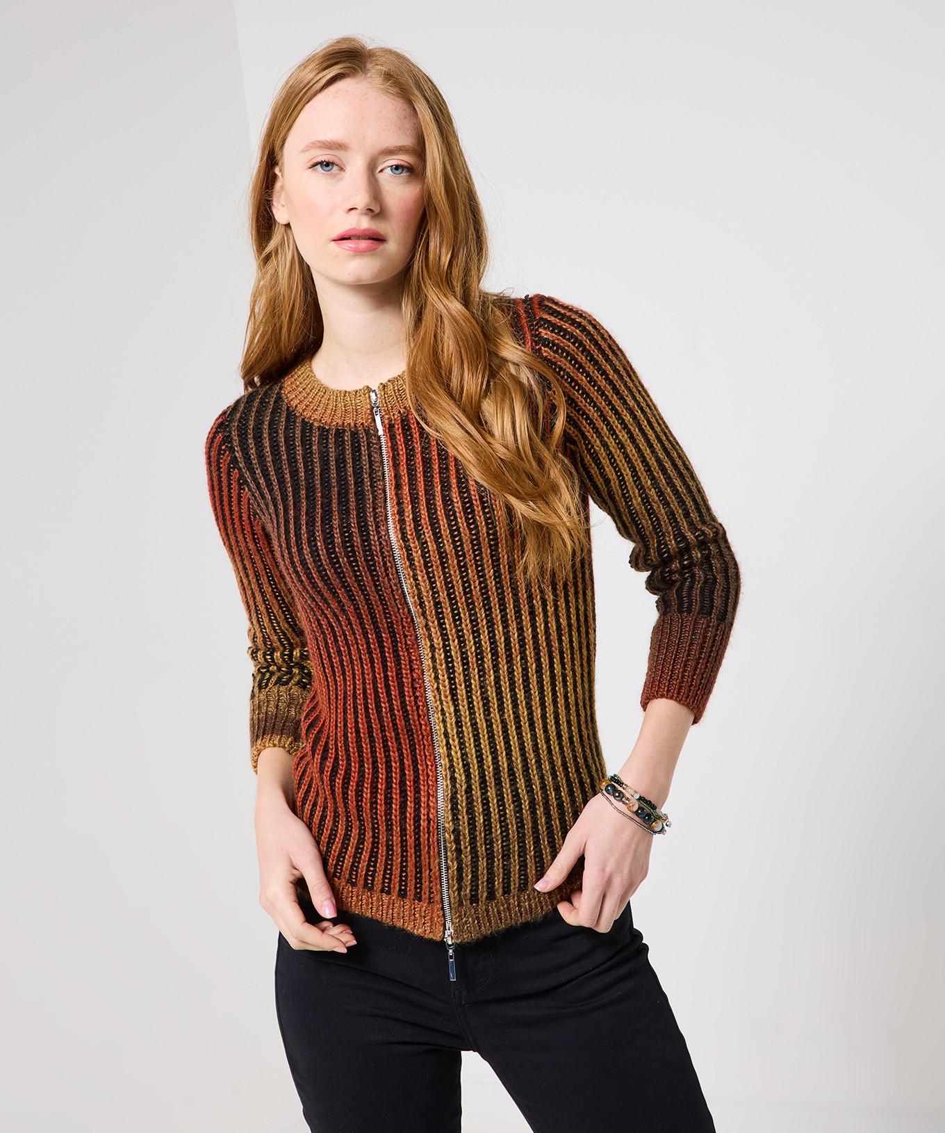 Joe Browns Cardigan Zippé en Maille Côtelée Structurée  