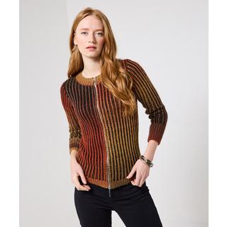 Joe Browns Cardigan Zippé en Maille Côtelée Structurée  