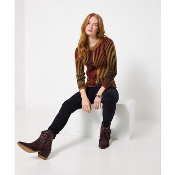 Strukturierter Rippstrick-Cardigan mit Reißverschluss