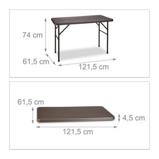 Northix Klappbarer Gartentisch BASTIAN  