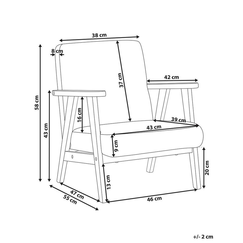 Beliani Kindersessel aus Bouclé Skandinavisch LINDE  