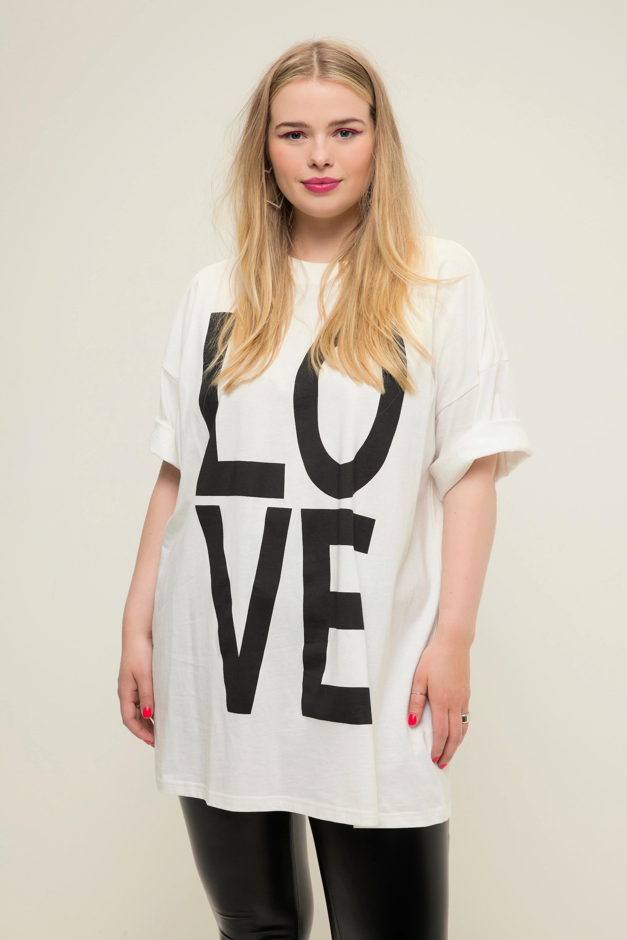 Studio Untold  T-shirt oversized à col rond et manches courtes, LOVE 