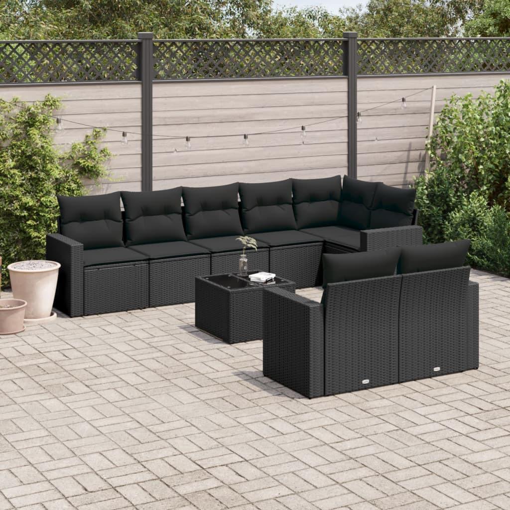 VidaXL set divano da giardino Polirattan  