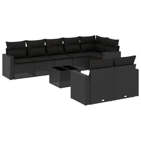 VidaXL set divano da giardino Polirattan  