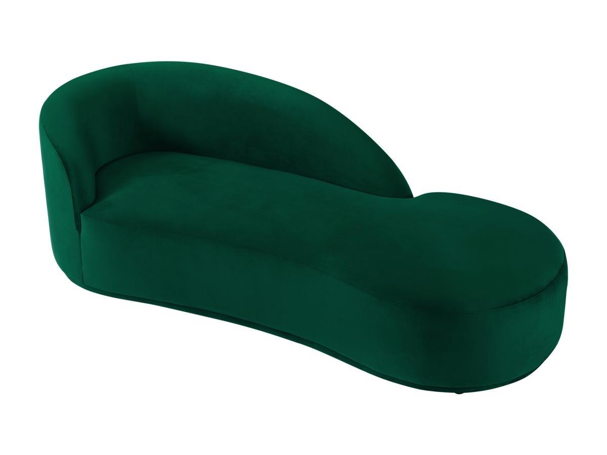 PASCAL MORABITO Chaise longue in Velluto Verde - Angolo a destra LONIGO di PASCAL MORABITO  