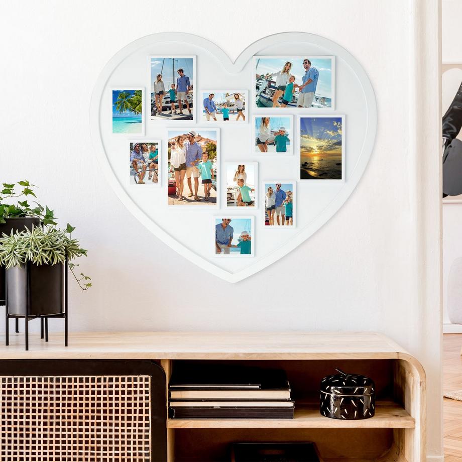 B2X Cornice portafoto a forma di cuore per 11 foto  