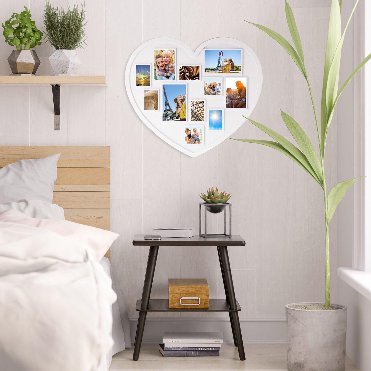 B2X Cornice portafoto a forma di cuore per 11 foto  