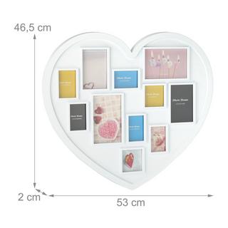 B2X Cornice portafoto a forma di cuore per 11 foto  