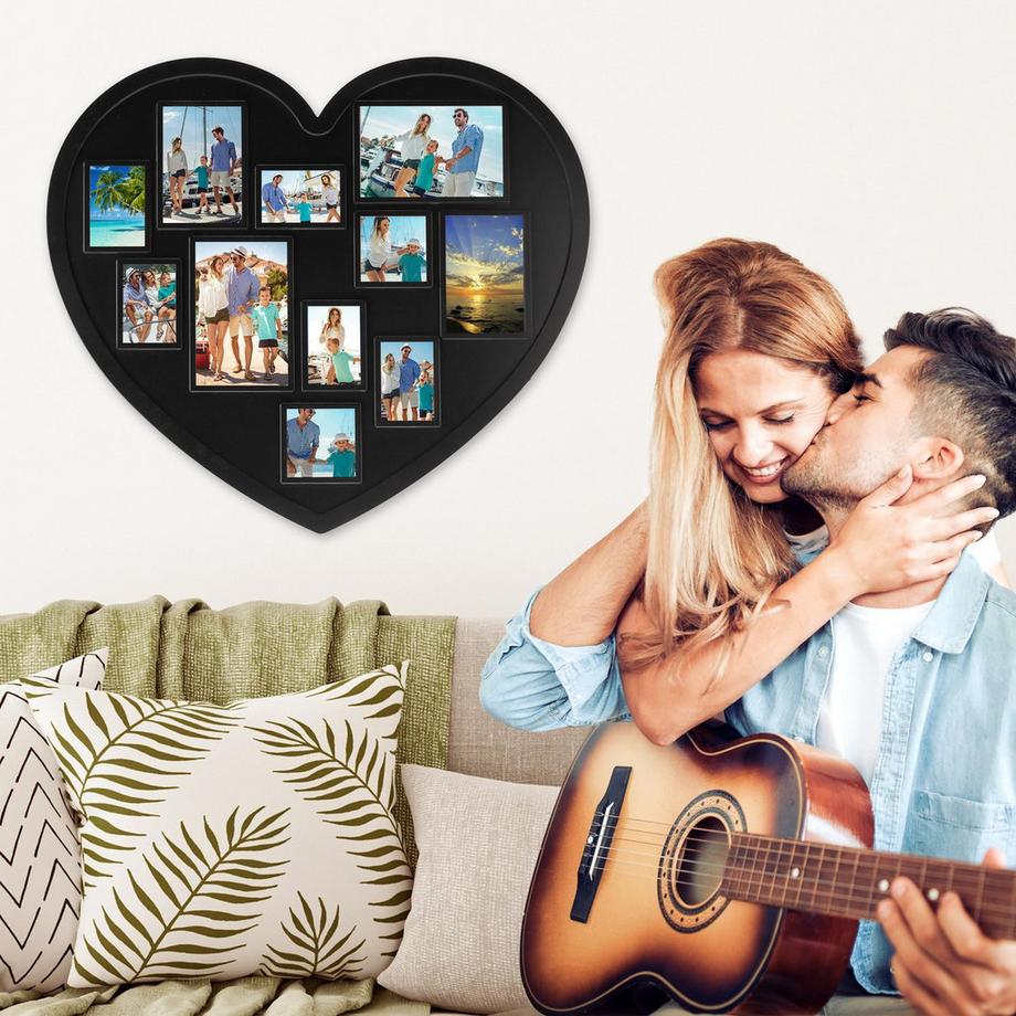 B2X Cornice portafoto a forma di cuore per 11 foto  