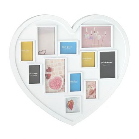 B2X Cornice portafoto a forma di cuore per 11 foto  