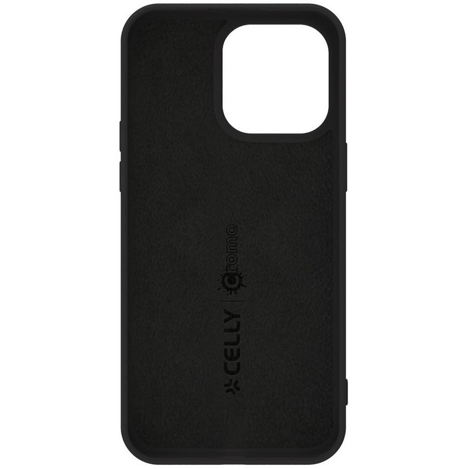Celly  Cromo Coque en caoutchouc souple iPhone 15 Pro Max Noir 