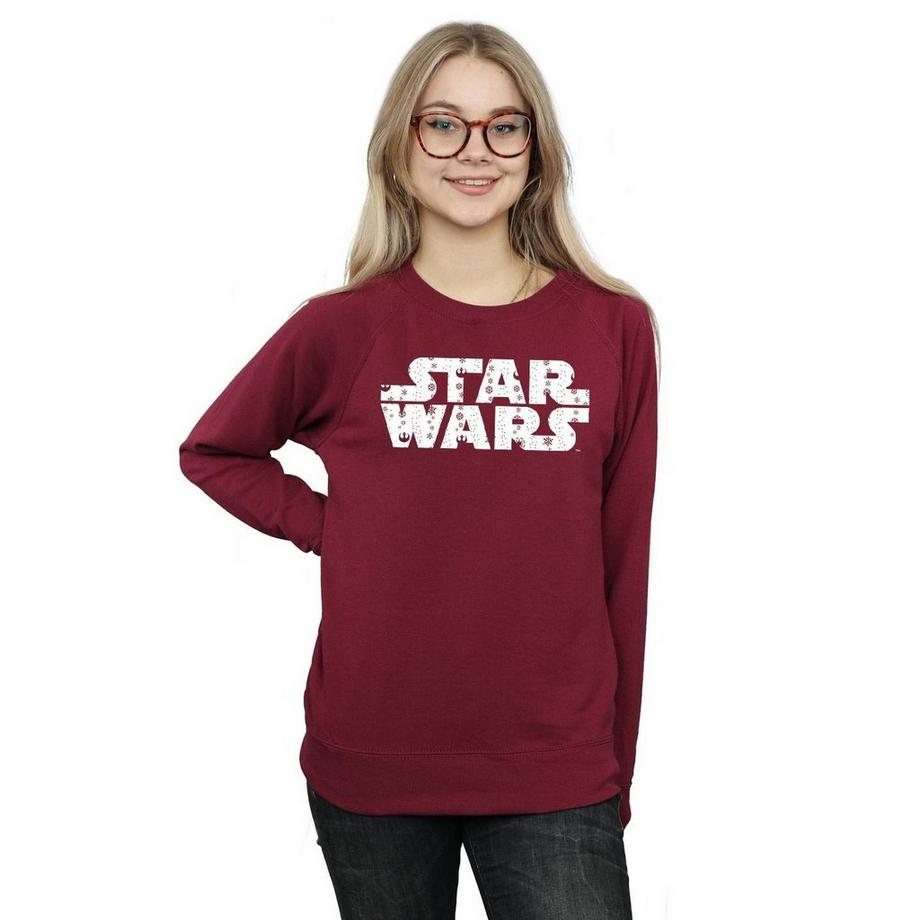 STAR WARS Star Wars Christmas Logo Slim Fit Felpa  