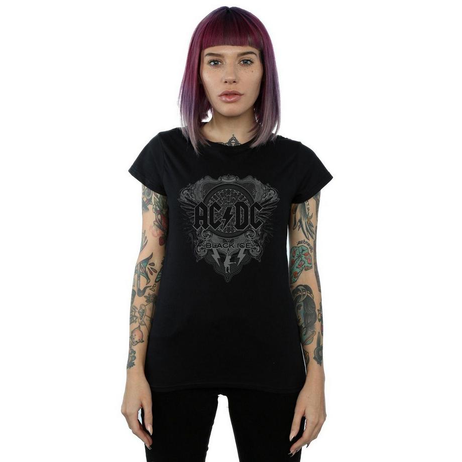 AC/DC ACDC Black Ice T-Shirt Stampa Grafica  
