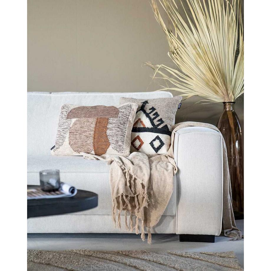 mutoni Coussin Art marron  