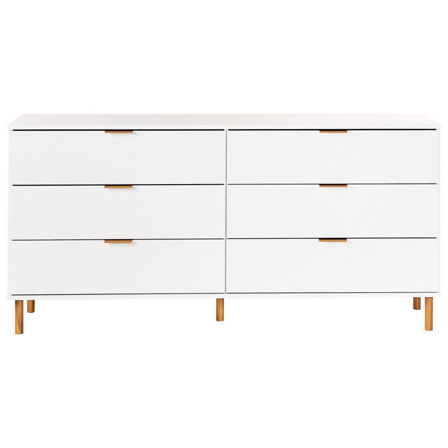 Beliani Kommode mit 6 Schubladen aus Faserplatte Minimalistisch WALPOLE  