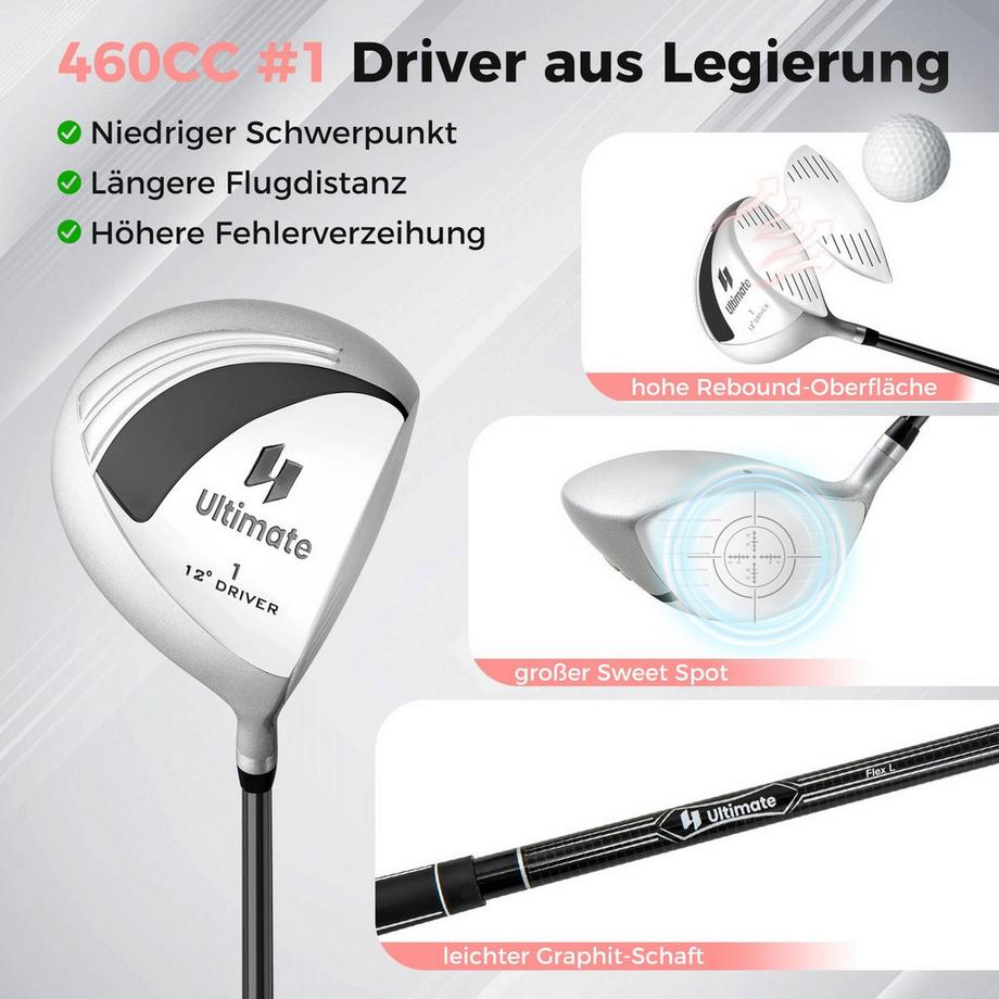 Northix  Set di mazze da golf da donna con borsa 