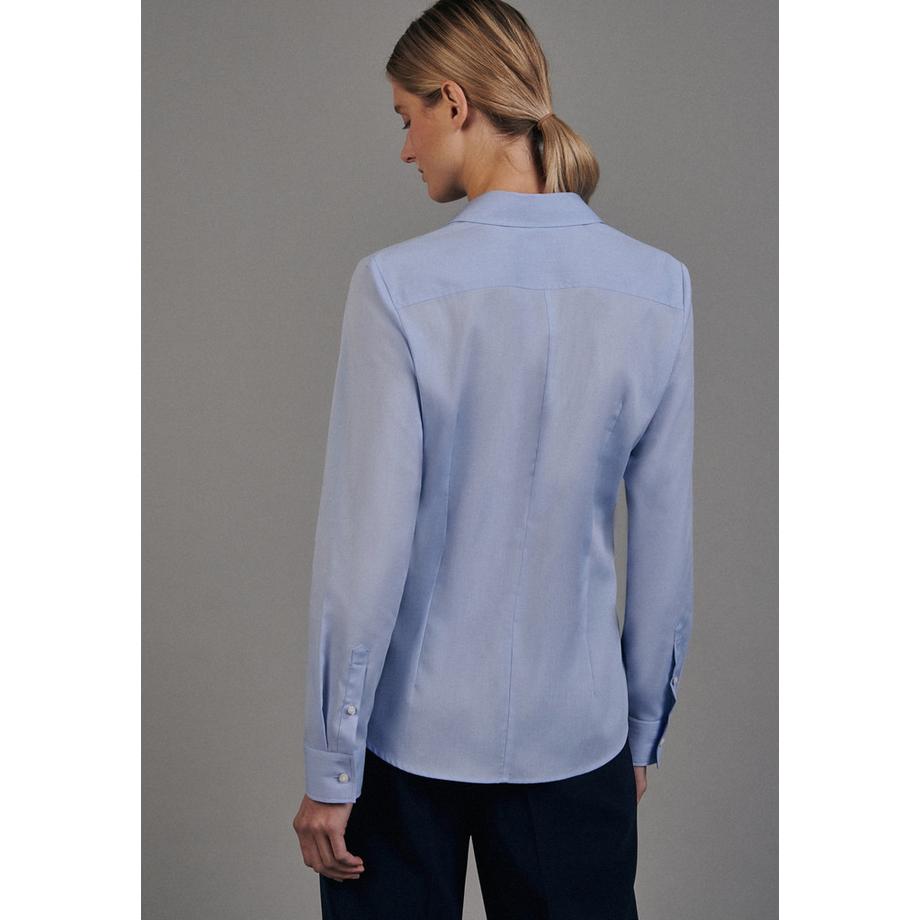 Seidensticker  Hemdbluse Uni Langarm Kragen 