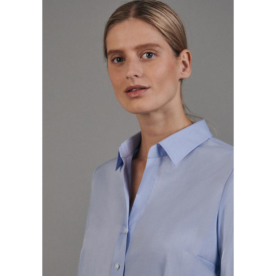 Seidensticker  Hemdbluse Uni Langarm Kragen 