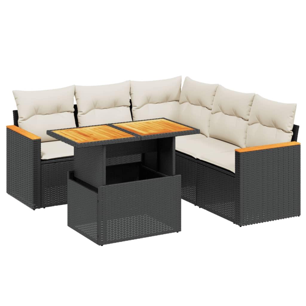 VidaXL set divano da giardino Polirattan  